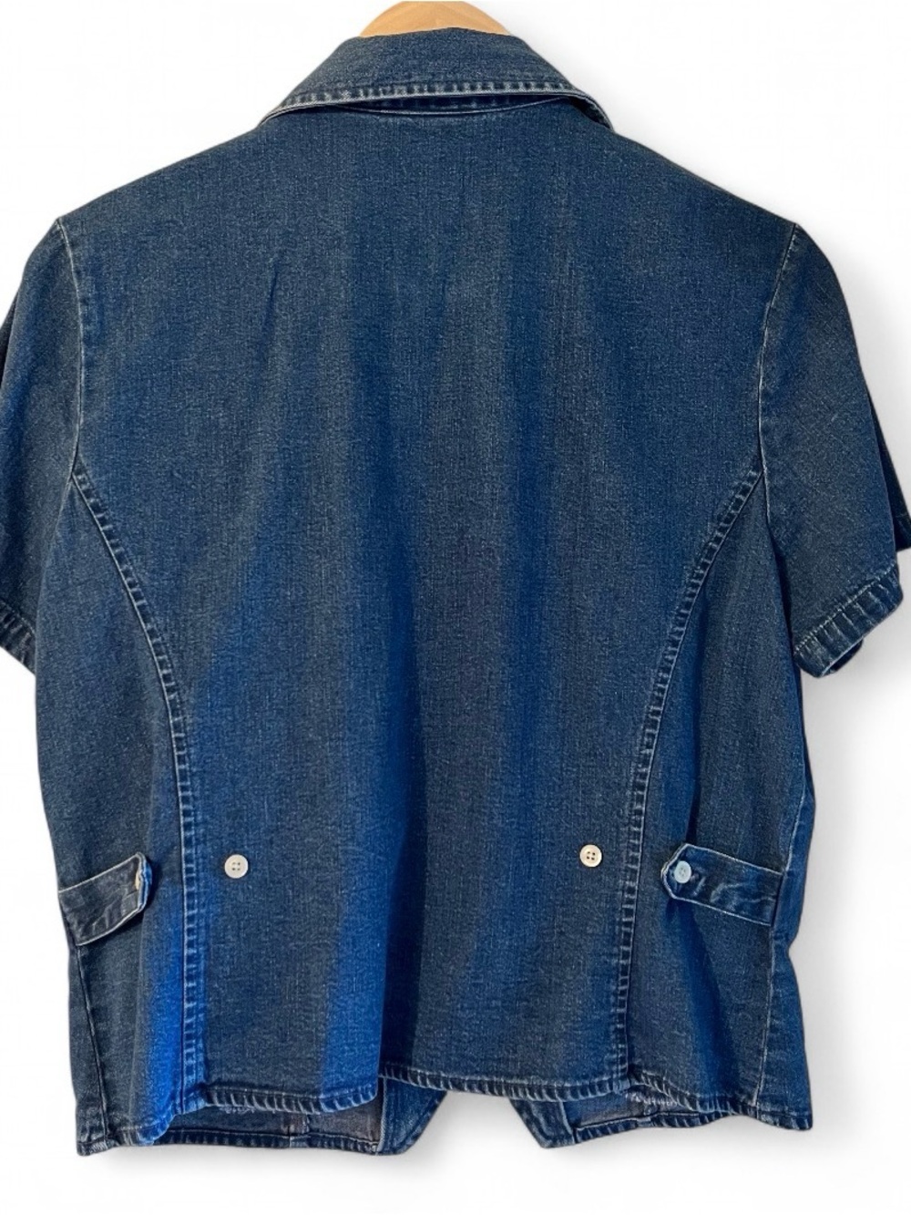 Vintage Talbots Petite Indigo Denim Shirt - Picture 4 of 7